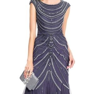 Adrianna Papell beaded scoop mermaid gown